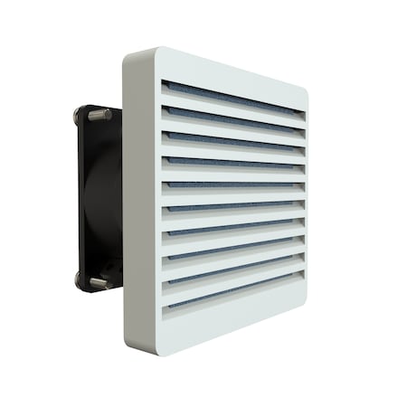 Hammond Fan Kit, 80 MM Fan 115V, Filter, Grill, Guard, Cord / Lt Gray DNFF080LG115